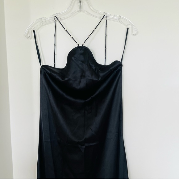 Commense Hold My Pearls Open Back Satin Long Dress Sz XS - Picture 16 of 16